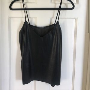 Solemio faux leather cami